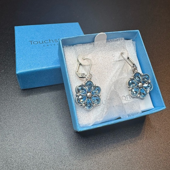 Touchstone Crystal Belle Fleur Earrings. Retired.